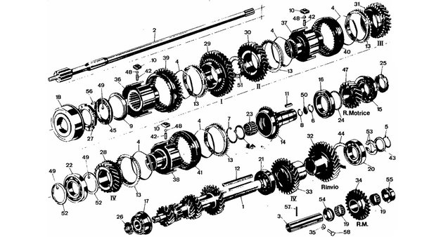Lancia Fulvia Getriebe Zahnräder