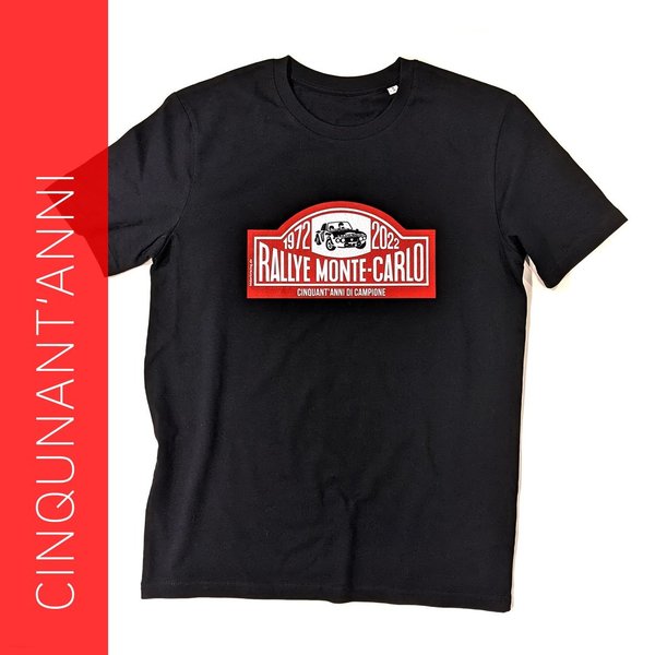 Memorial T-shirt "Cinquant'anni", black, organic cotton, S, M, L and XL