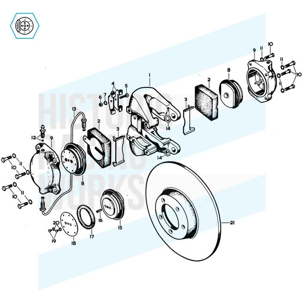 Bremssattel Reparatur-Satz - Lancia mit Dunlop-Bremse